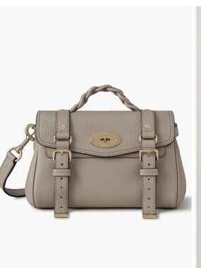 Mulberry Mini Alexa Leather Satchel in Cashmere Taupe NWOT